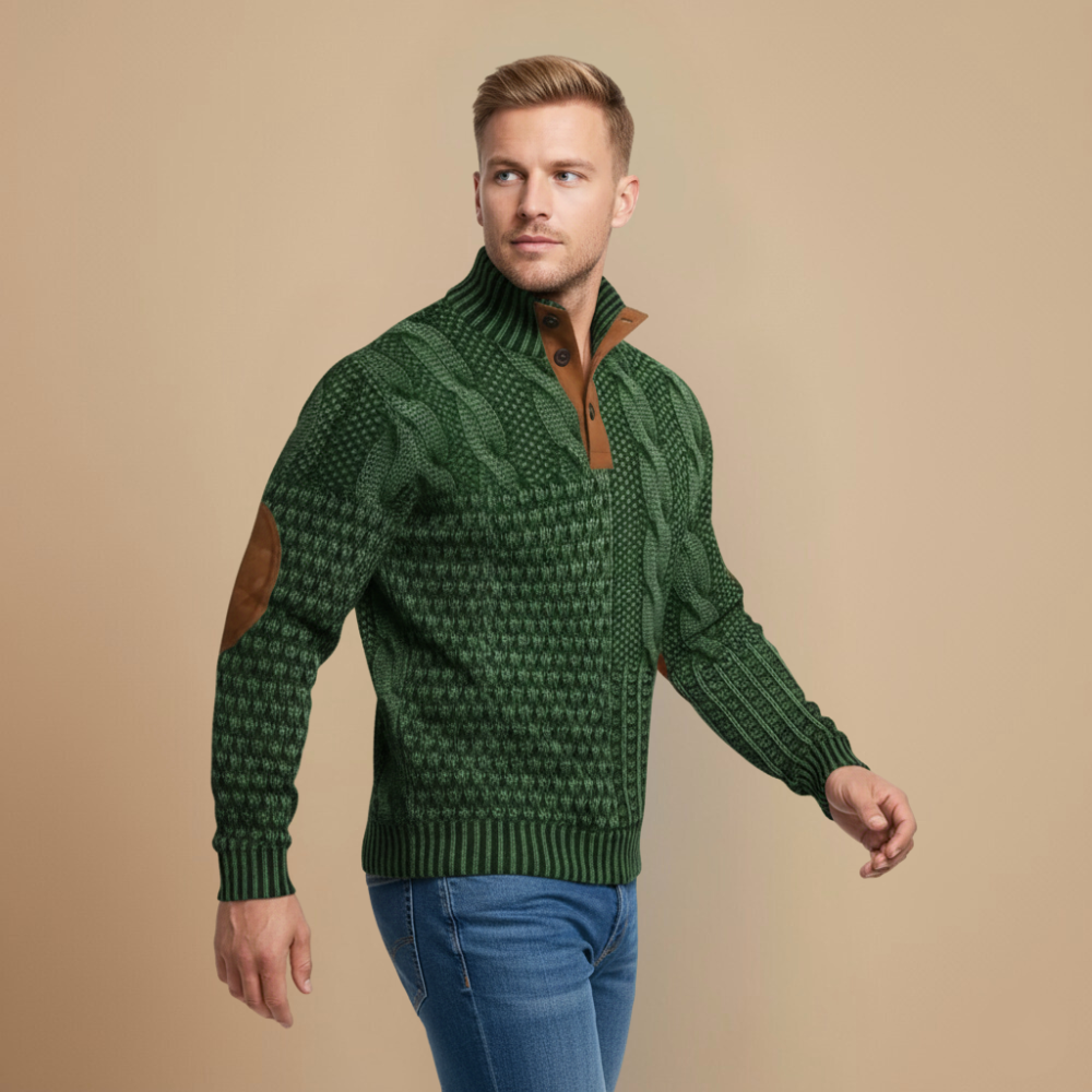 Vintage 3D Print Quarter Zip Sweatshirt Fashion Grand