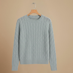 Women’s round neck long sleeve knit sweater Fashion Grand