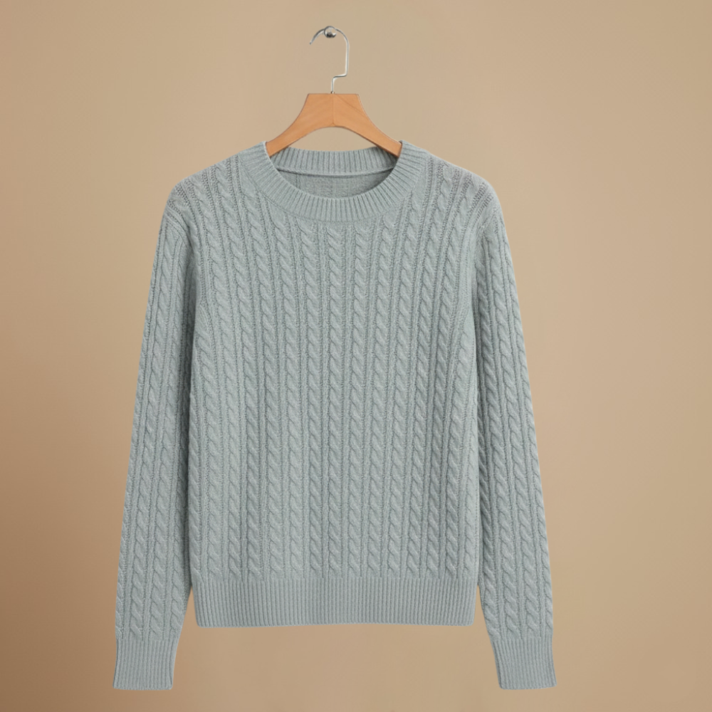 Women’s round neck long sleeve knit sweater Fashion Grand