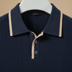 Men's button collar long sleeve polo shirt Fashion Grand