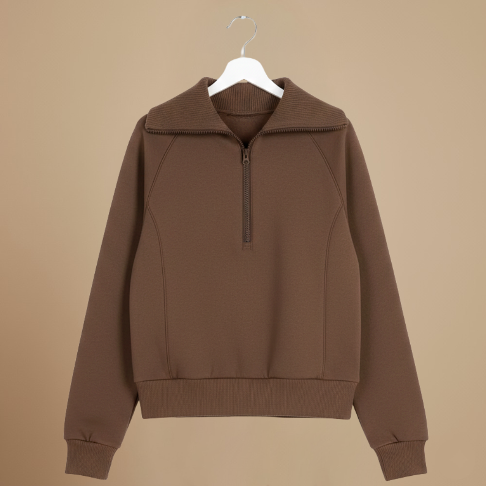 Women's casual quarter zip-up tracksuit set Fashion Grand