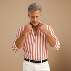 Men's striped long sleeve shirt with slim fit design Fashion Grand