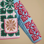 Women's floral print quilted cardigan Fashion Grand