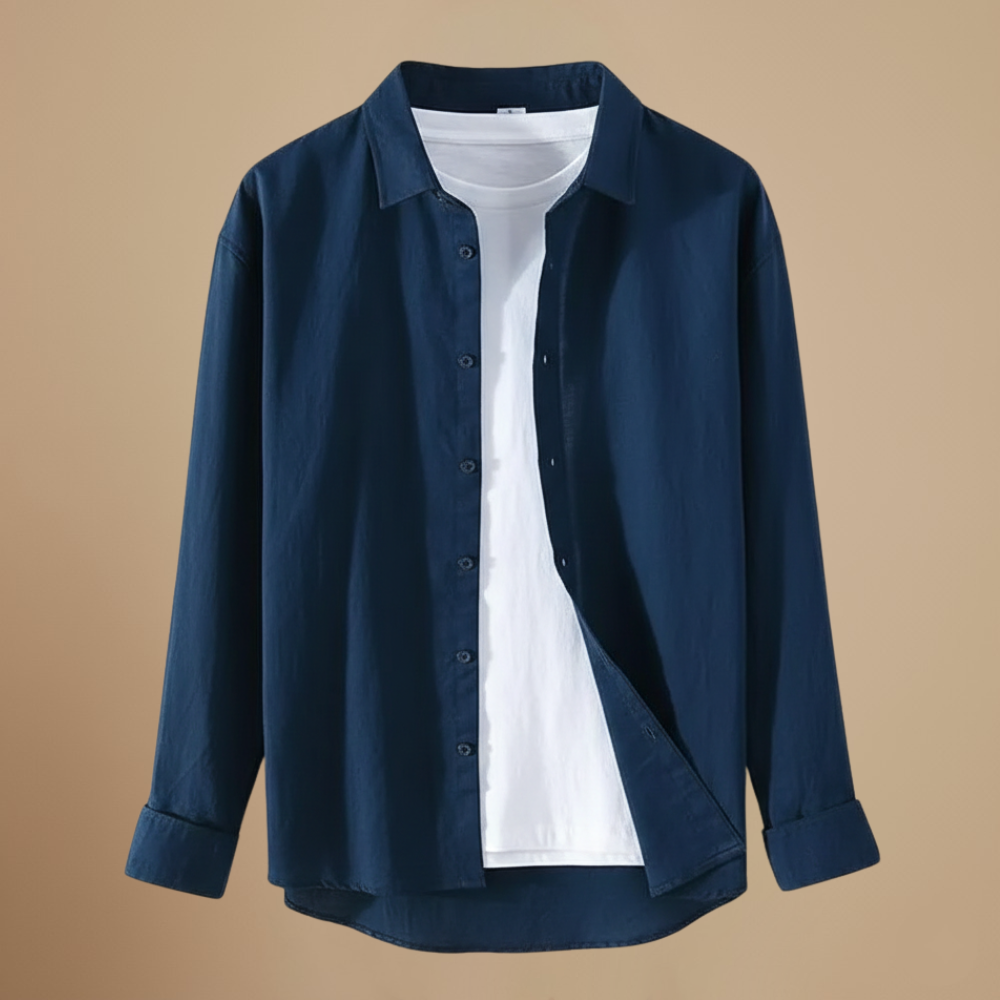 Men's vintage spring long-sleeve shirt