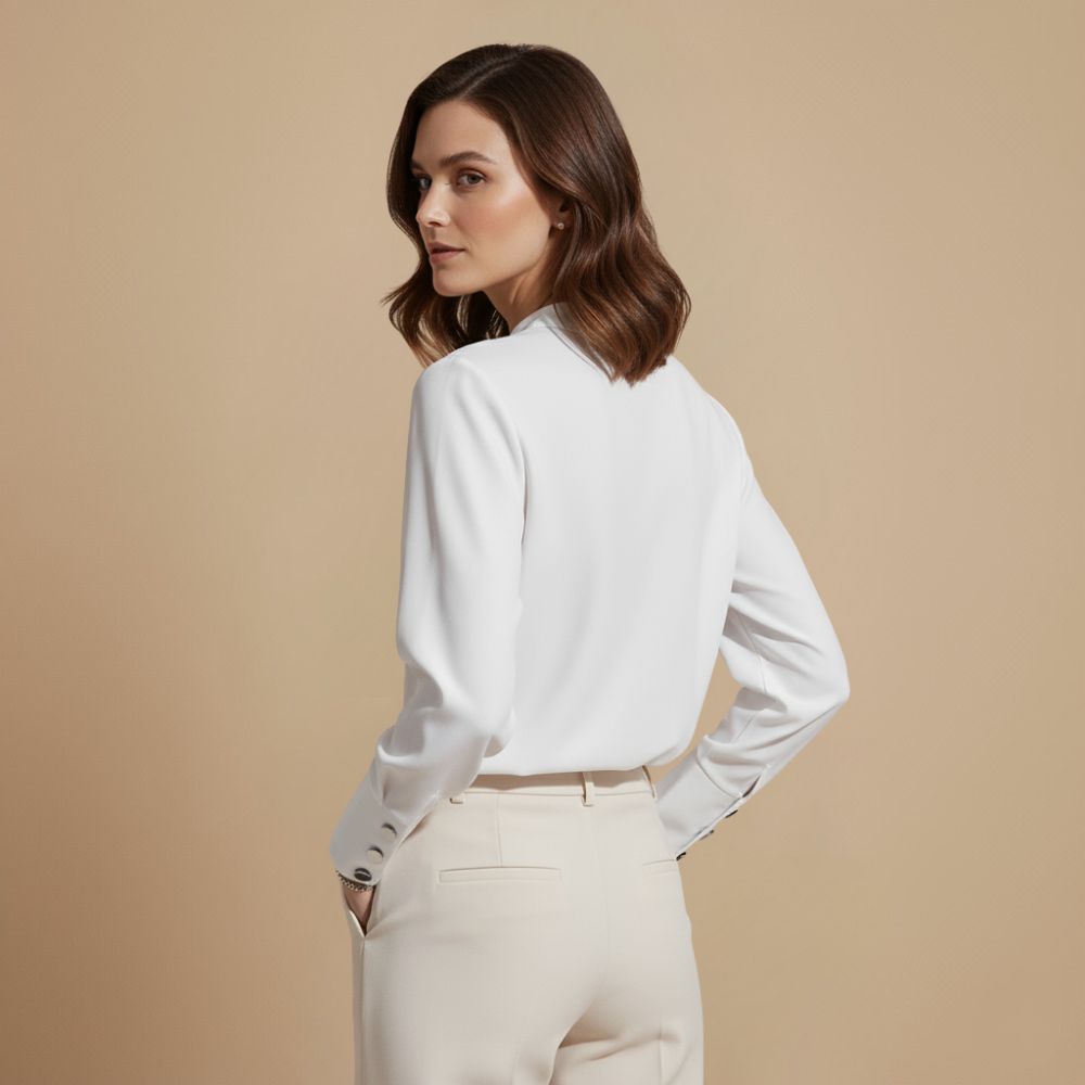 Elegant Long Sleeve Button Blouse Fashion Grand