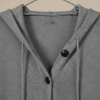 Women’s hooded single-breasted buttoned cardigan Fashion Grand