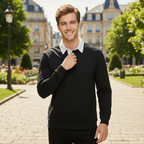 Men’s long sleeve polo sweater Fashion Grand