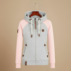 Women's hooded zip up casual sweatshirt jacket Fashion Grand