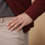 Men's full zip up high collar knit jumper Fashion Grand