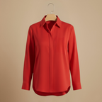 Women's elegant v-neck button up shirts