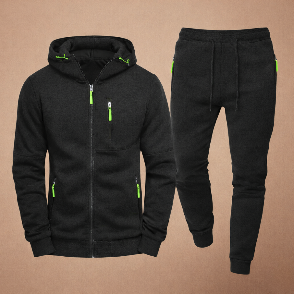 Men’s zip hooded tracksuit jogger set Fashion Grand