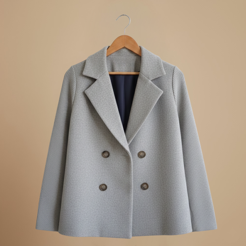 Women's Casual Blend Double-Breasted Blazer Fashion Grand