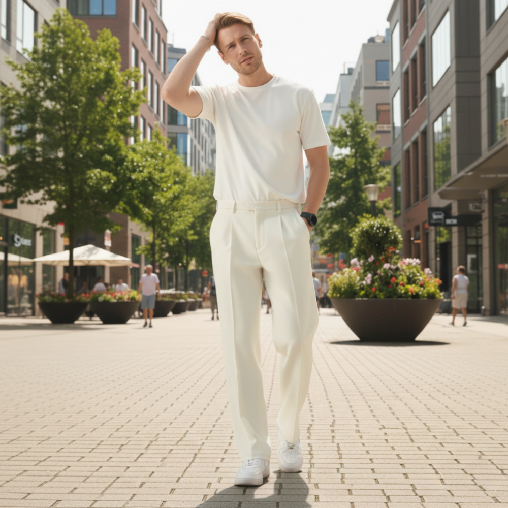 Men's comfy summer straight loose trousers Fashion Grand