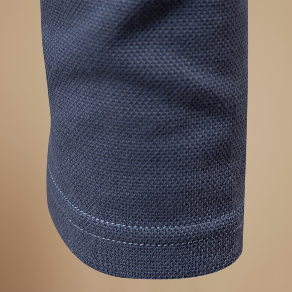 Men's long sleeve polo shirt with turned-down collar Fashion Grand