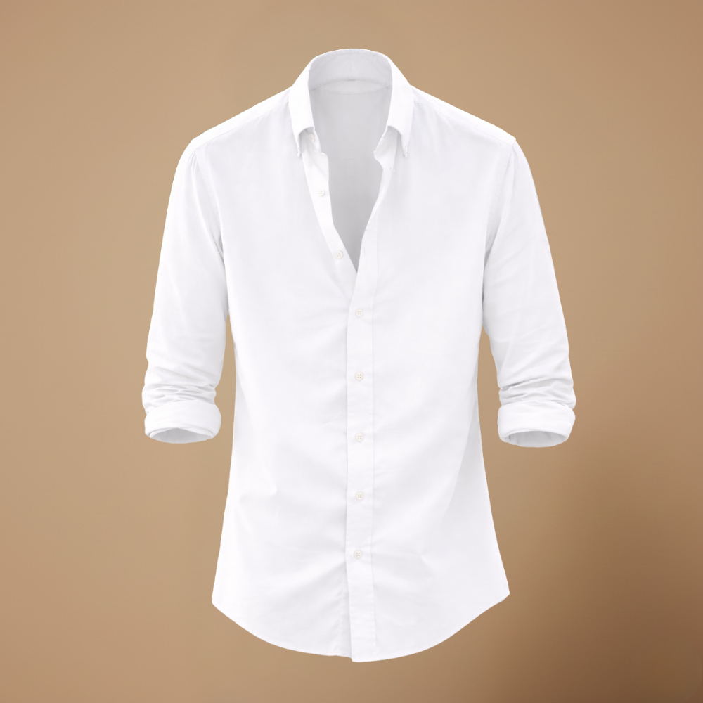 Men's modern slim fit long sleeve shirt with button front closure Fashion Grand