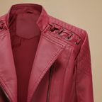 Women’s leather short fit jacket Fashion Grand