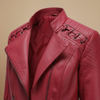 Women’s leather short fit jacket Fashion Grand