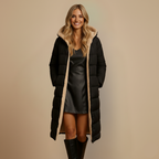 Sleek Long Hooded Winter Coat for Women Fashion Grand