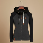 Women's hooded zip up casual sweatshirt jacket Fashion Grand