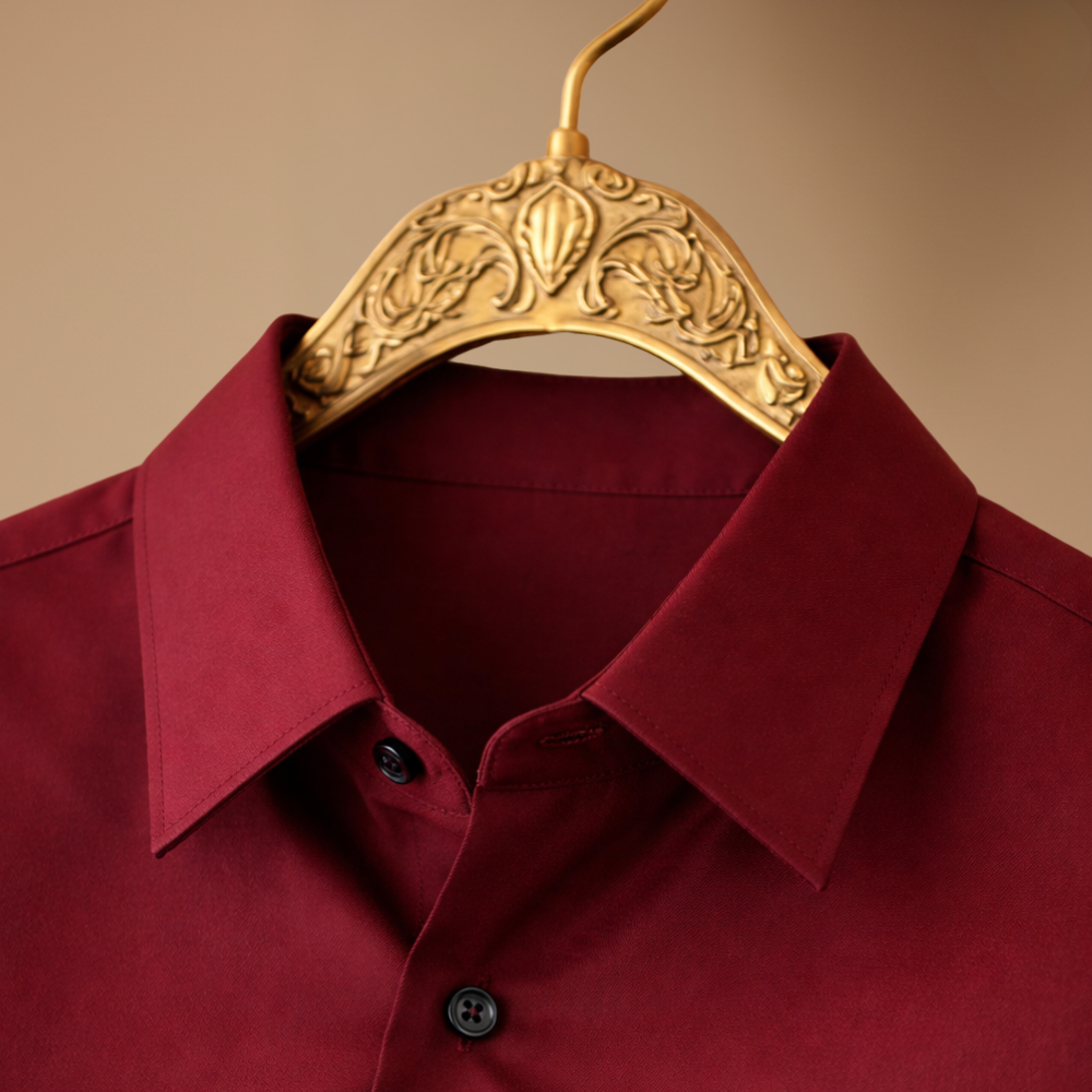 Men's long sleeve button-down wrinkle-free shirt Fashion Grand