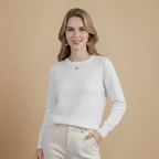 Solid Casual Crew Neck Long Sleeve Sweater Fashion Grand