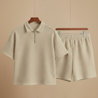 Men's casual short sleeve textured set Fashion Grand