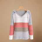 Women’s hooded long sleeve crochet pullover jumper Fashion Grand