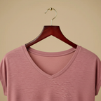 Women's casual v-neck short-sleeve t-shirt Fashion Grand