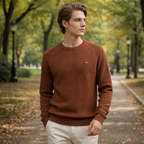 Men's basic round neck knitted jumper Fashion Grand
