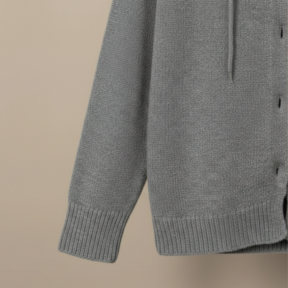 Women’s hooded single-breasted buttoned cardigan Fashion Grand