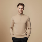 Casual Half Zip Slim Fit Sweatshirt Fashion Grand