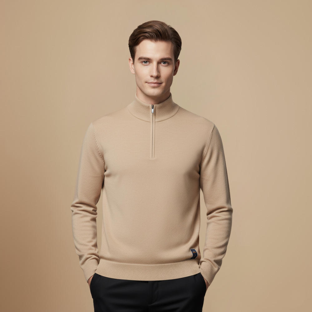 Casual Half Zip Slim Fit Sweatshirt Fashion Grand