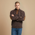 Vintage 3D Print Quarter Zip Sweatshirt Fashion Grand