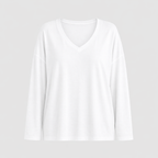 Women’s relaxed v-neck long sleeve blouse Fashion Grand
