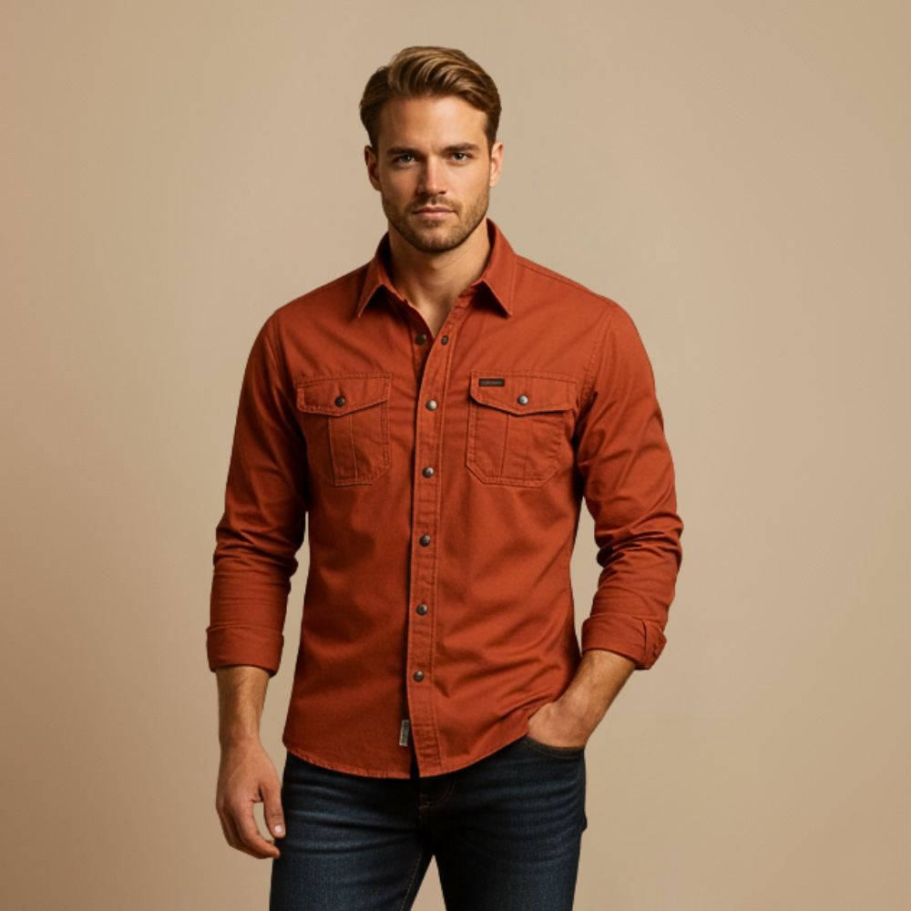 Tactical Cargo Loose Long Sleeve Shirt Fashion Grand