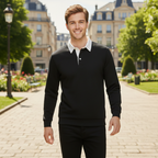 Men’s long sleeve polo sweater Fashion Grand