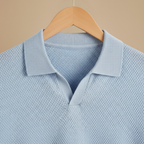 Men's open collar knitted short sleeve polo shirt Fashion Grand