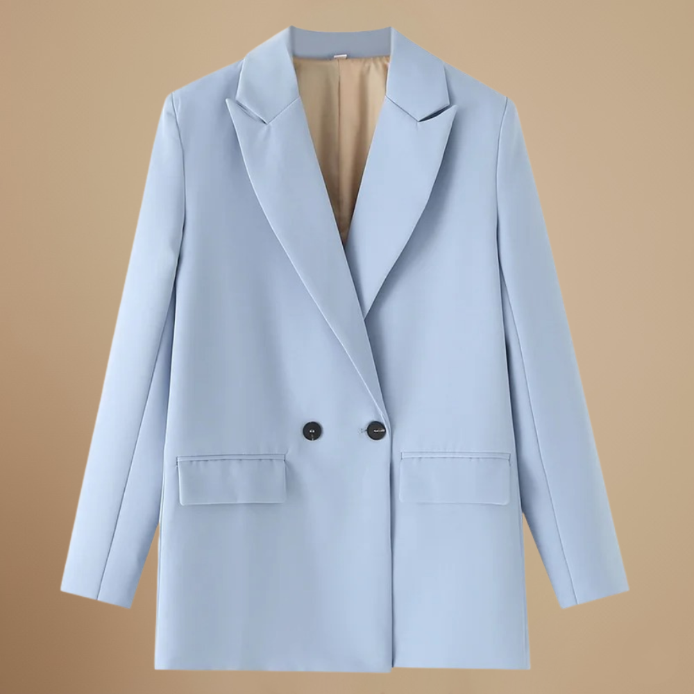 Women's Light Coloured Vintage Notched Lapel Blazer Fashion Grand