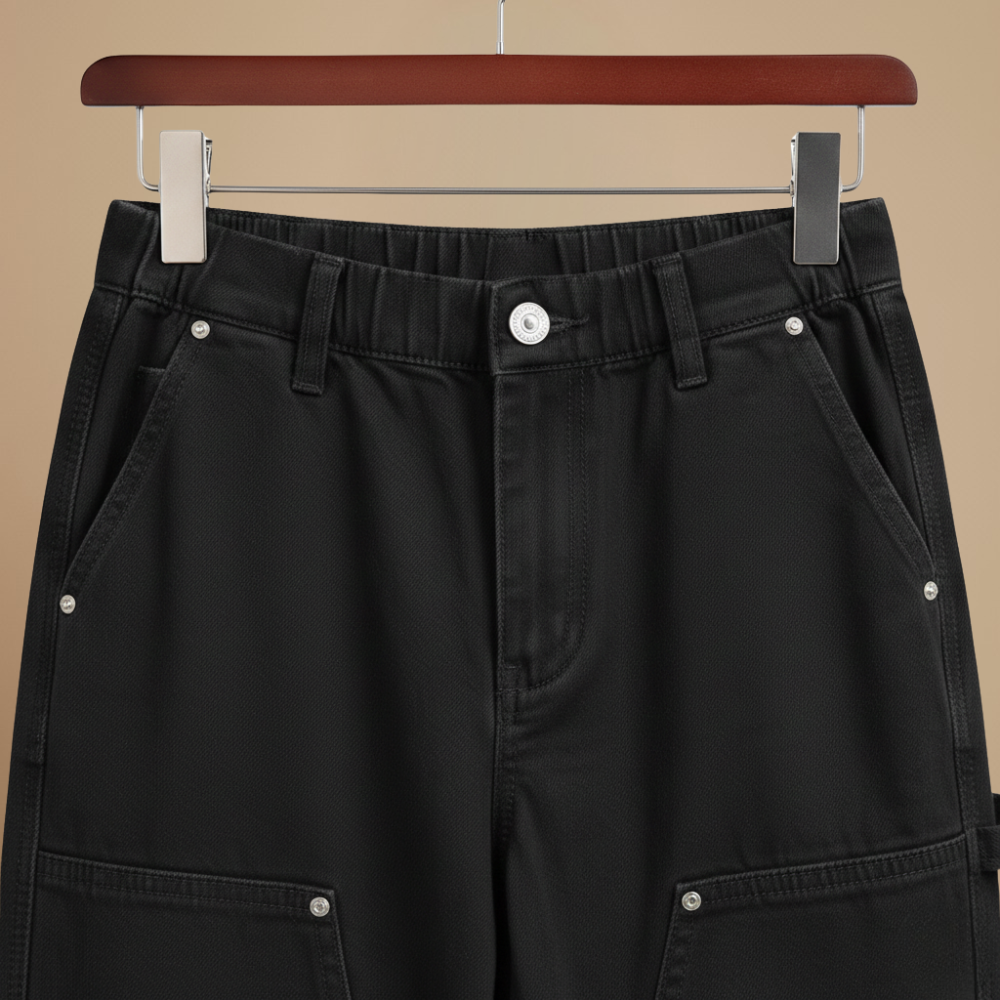 Women's casual minimalist denim pants Fashion Grand