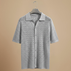 Men's short sleeved geometric design polo shirt Fashion Grand