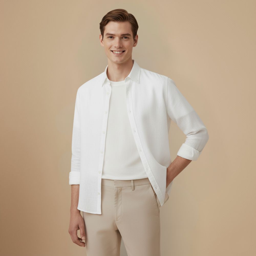 Men’s Linen Collar Shirt Fashion Grand