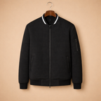 Men's Waffle Knit Full Zip Bomber Jacket Fashion Grand