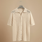 Men's short sleeved geometric design polo shirt Fashion Grand