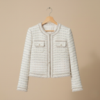 Women’s elegant tweed long sleeve coat Fashion Grand