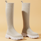 Women's elasticated mid calf boots Fashion Grand