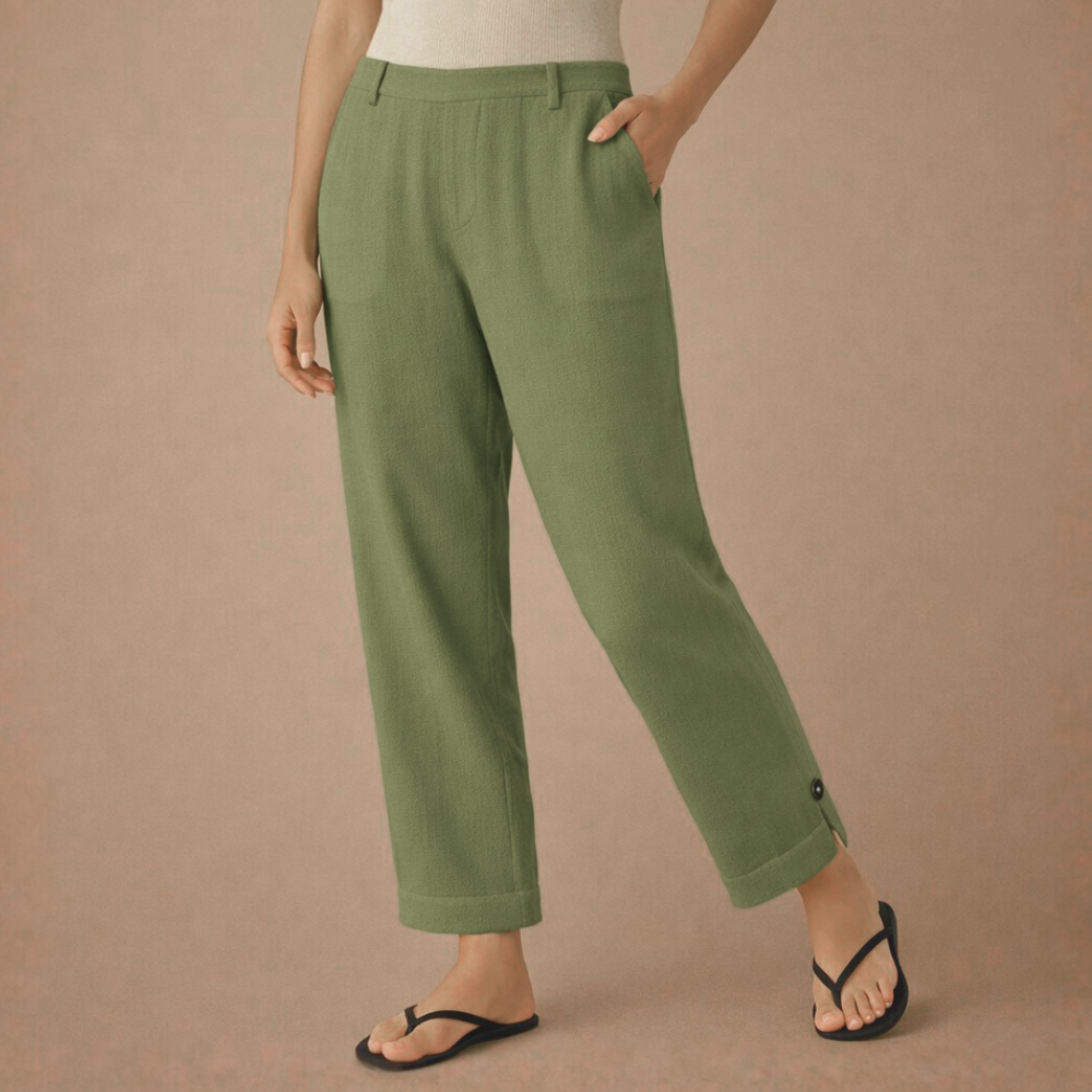 Women’s straight pants with pockets Fashion Grand