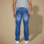 Casual Solid Colour Straight Leg Jeans Fashion Grand