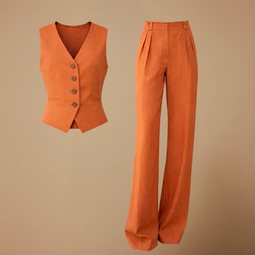 Women’s tailored vest and wide-leg trousers set Fashion Grand