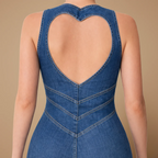 Women’s denim jumpsuit sleeveless and slim fit Fashion Grand