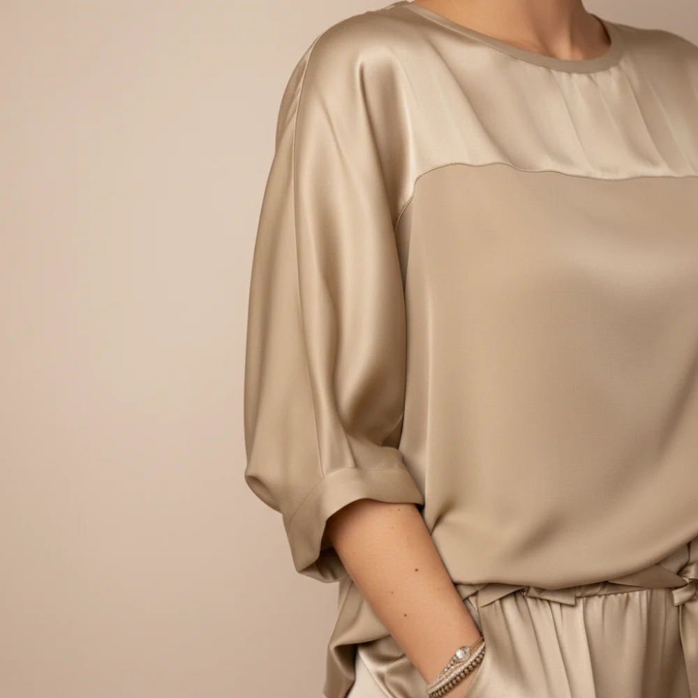 Women’s relaxed set with long-sleeved top and loose-fit pants Fashion Grand